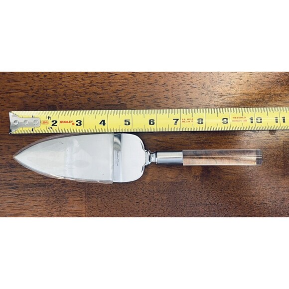 Frontier Forge Stainless Steel Cake Pie Serving Knife Lucite Handle '60 VTG - Picture 3 of 8